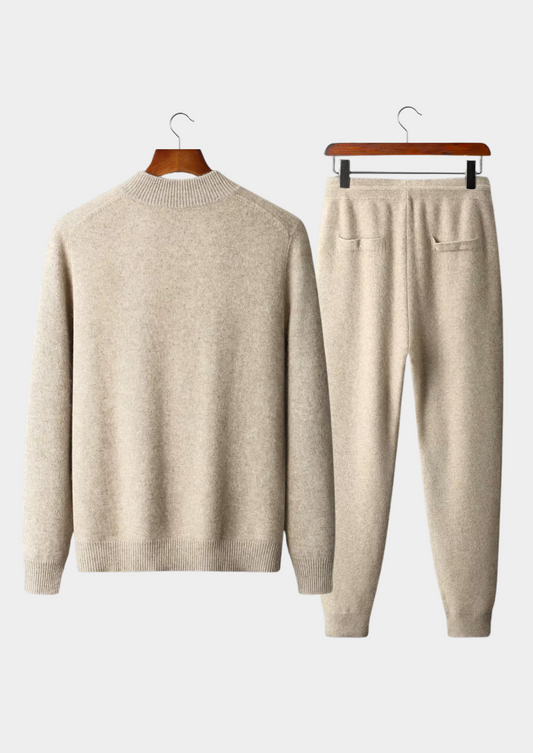 Pure Extra-Fine Merino Wool Sand Luzzo Set