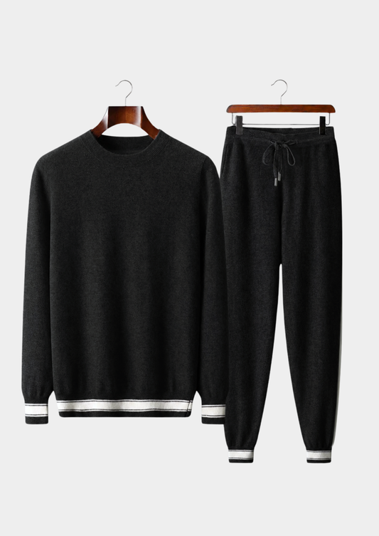 Premium Cashmere Black Vienna Leisure Set