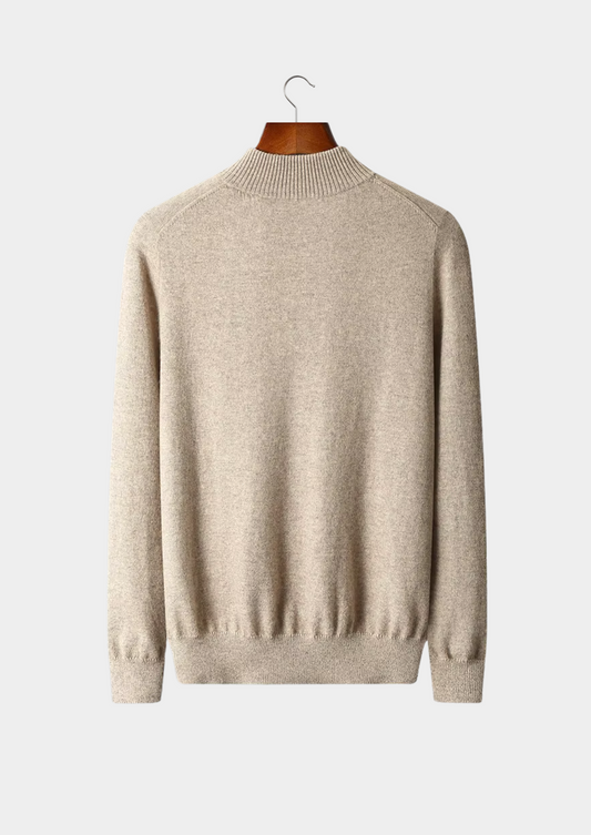 Pure Extra-Fine Merino Wool Half Zip Sweater
