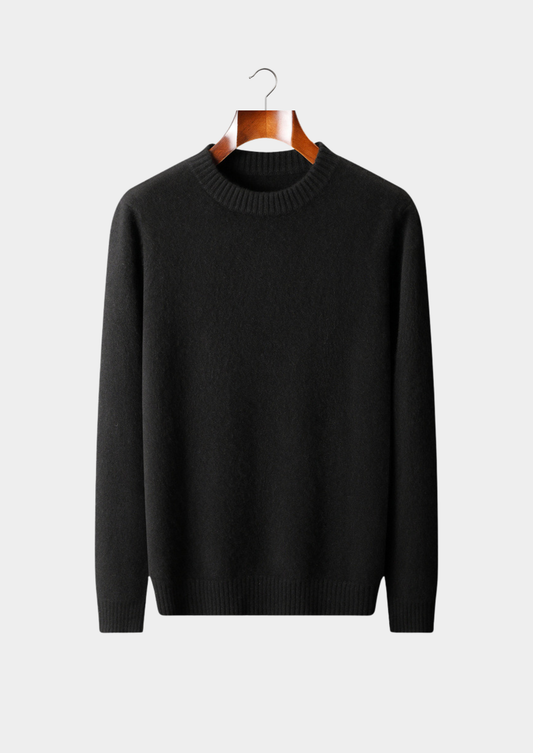 Pure Cashmere Black Essential Crewneck
