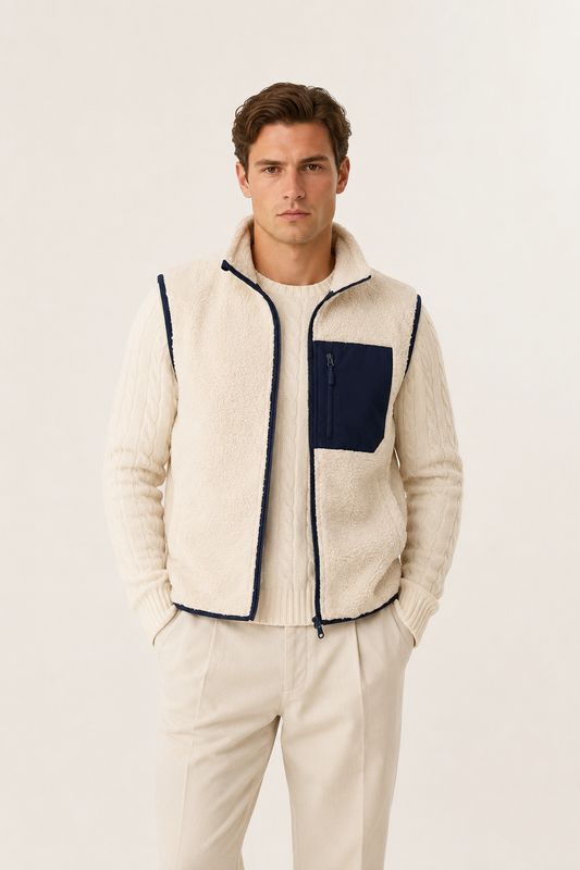 Montreux Fleece Gilet Cream